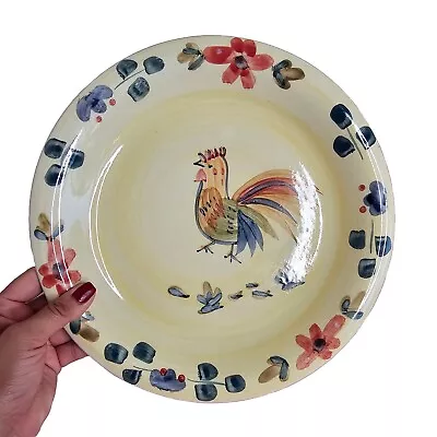 Vintage 1980's Gibson Designs Salad Hand Painted Chicken Floral Plate Colors • $6.99