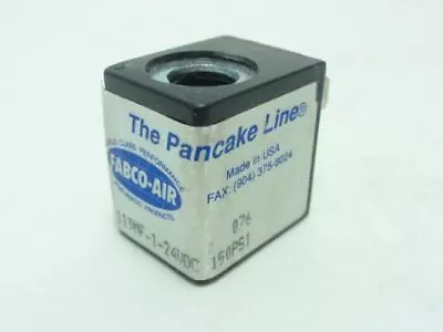 203929 New-No Box; Fabco-Air 113MF-1-24VDC Solenoid Valve Coil • $17.56