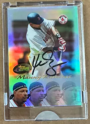 2004 Topps ETopps Baseball Manny Ramirez On Card Auto Encased 1/1909 • $65