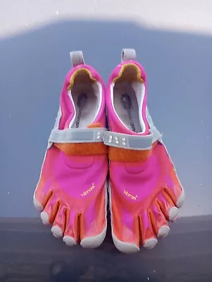 Wmns Vibram Fivefingers W343 Bikila Magenta / Orange / Grey Vibram Size 8 Usa. • $35