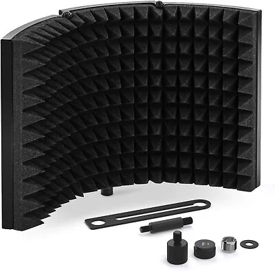 TONOR Microphone Isolation Shield Studio Mic Sound Absorbing Foam Reflector For • $27.20