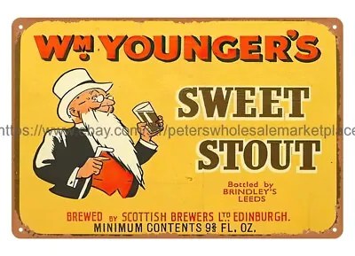 Wm Younger's Sweet Stout Beer Bar Table Diner Metal Tin Sign Wall Posters • $18.98