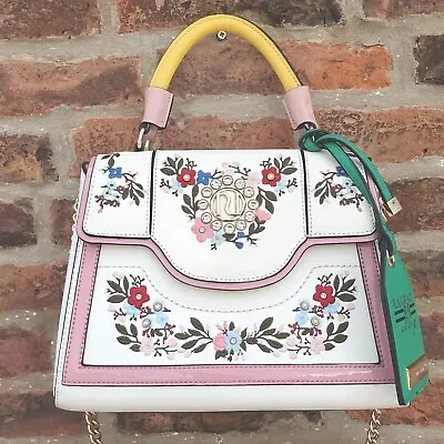 £19.99 • Buy River Island Bag White Floral Embroidered Chain Tote Handbag 