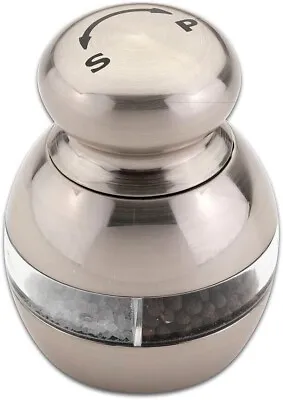 2 In 1 Salt & Pepper Grinder Mill Stainless Steel Manual Ceramic Grinding Shaker • £9.90