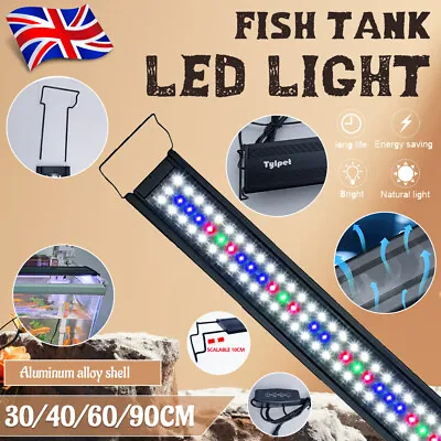 Marine Aquarium LED Light Lighting 40/60/90cm Aqua Fish Tank Full Spectrum Lamp • £18.59