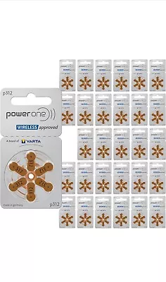 Power One Size 312 P312 PR41 1.45V Hearing Aid Batteries (60 Cells) Exp. 1/2027 • $17.25