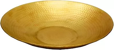 Brass Round Serving Platter Vintage Fruit Tray Plate Table Decor 10  D • $82.49