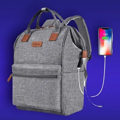 $34 • Buy LOKASS Men Women Travel USB Charging Backpack Laptop College School Bag