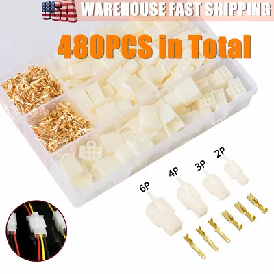 480pcs Auto Car Motorcycle Electrical Wire Connector 2.8mm 2 3 4 6 Pin Terminals • $17.65