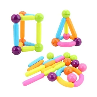 Magnetic Magnet Stick Rod Building Blocks 42PCS For Kids GIFT SET Candy Color • $30.50