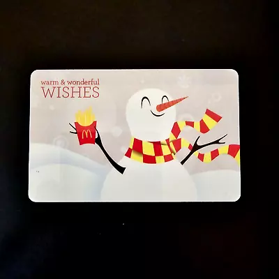 McDonalds Warm & Wonderful Wishes Snow #6092 2013 NEW COLLECTIBLE GIFT CARD $0 • $2.77