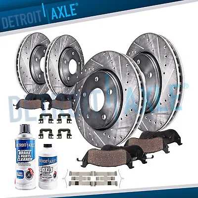 Front & Rear DRILLED Disc Rotors + Ceramic Brake Pads For 2005 - 2012 Acura RL • $204.35