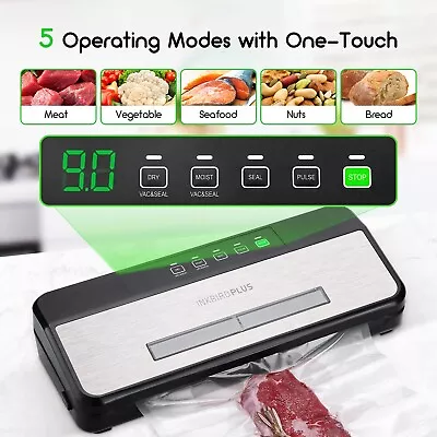 INKBIRD Auto Vacuum Sealer INK-VS03 Sealing Machine Meat Food Saver Time Display • $111.99