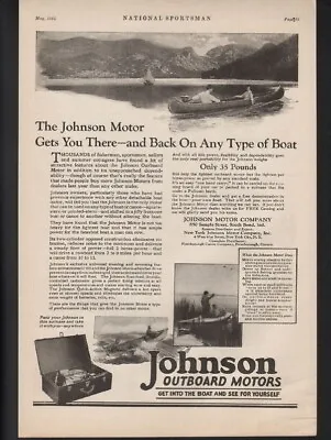 1924 Johnson Folding Canoe  Boat Motor Nautical Sport Fish Angler Hunt 22368 • $28.95