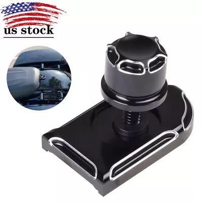 1/4'' Rear Seat Bolt Fender Screw Nut Mount Tab Knob Cover For Harley Black • $7.63