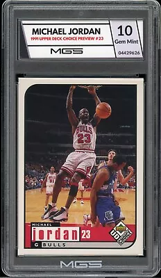 1991 Upper Deck Choice #23 Michael Jordan MGS GRADED 10 Gem Mint BULLS SUPERSTAR • $20