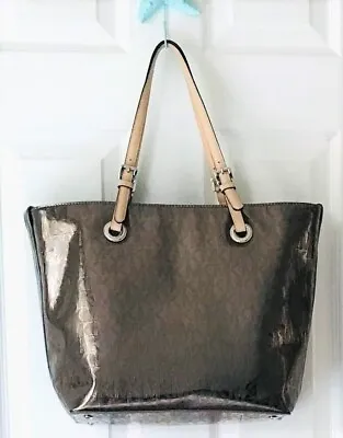 ❤ Mk Michael Kors Jet Set East West Mirror Bronze Metallic Patent Leather Tote • $89