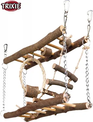 Trixie Small Animal Natural Suspension Bridge With Chain Hamster Playground • £10.99