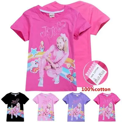 JoJo Siwa T Shirt Girls Kids Short Sleeve Summer Top Clothes - Size 3 –10 • $18.99