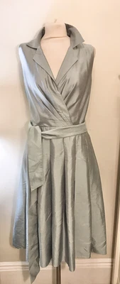 £27 • Buy Vintage JESSICA HOWARD Gorgeous Green Tie Belt Dress Size 14
