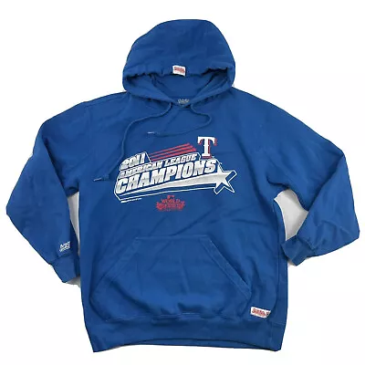 Stitches Texas Rangers 2011 American League Champions World Series Hoodie M • $17