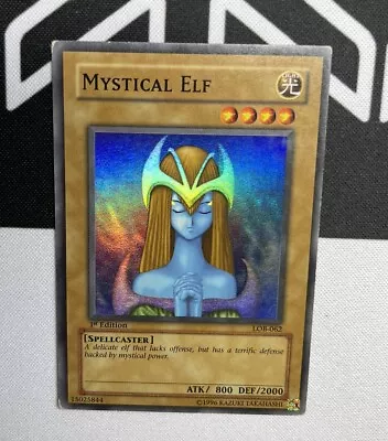 Yu-Gi-Oh! NA Mystical Elf Legend Of Blue Eyes White Dragon LOB-062 1st Edition • $49