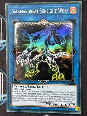 Yugioh LD10-EN000 Salamangreat Sunlight Wolf Ghost Rare 1st Edition NM • £59.95