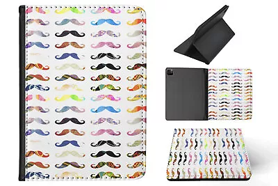 Case Cover For Apple Ipad|hipster Colourful Moustache #1 • $25.65