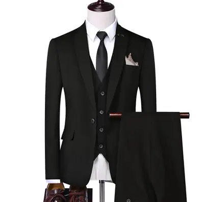 $98.27 • Buy Men's Blazer 3PCS Coat Pants Vest Formal Dress Suits Business Korean Slim Youth 