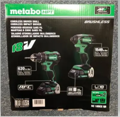 Metabo HPT 18V MultiVolt Drill & Impact Driver Combo Kit KC18DEXQB Brand New!! • $122