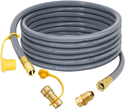 24 Feet 1/2-Inch ID Natural Gas Hose Quick Connect/Disconnect Fittings &Amp 3/8 • $79.99