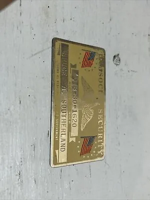 Antique Metal U.S. Social Security ID Card • $25