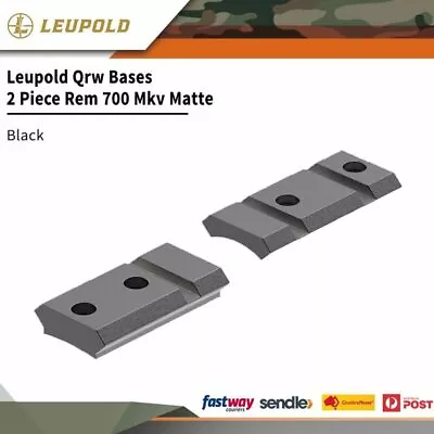 Leupold Qrw Bases 2 Piece Remington 700 Mkv Matte Black Steel #le49841 • $77