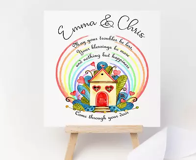 £3.29 • Buy Personalised Congratulations On Your New Home House Greeting Card Names Rainbow