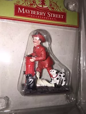   Mayberry Street Miniatures  Firefighter At Hydrant With Dalmatian Dog  Bin 3x • $7.49