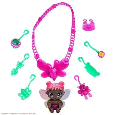 Baby Alive Glo Pixies Minis Carry 'n Care Necklace Rose Blossom Baby Doll • $14.99