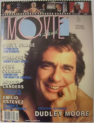 Movieland January 1986 Magazine Dudley Moore John Cougar Chevy Chase Stallone • $1.25