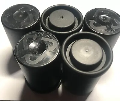 Vintage FILM Canisters - 2” Tall Solid Black Plastic Lot Of 5 • $5.99