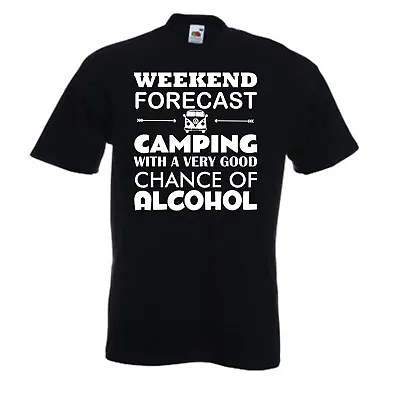 Camping T-Shirt Camper Tshirt Campervan T Shirt  Funny TShirt Camper Alcohol • £10.99