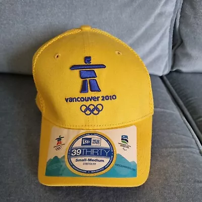 New Era Vancouver 2010 Winter Olympics 39Thirty Small-Medium Baseball Cap Yellow • £10