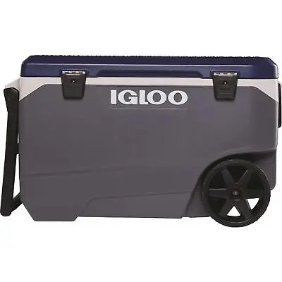 2024 Igloo MaxCold 90 QT Large Food Drink Beer Cooler Cool Box On With Wheels • £179.99