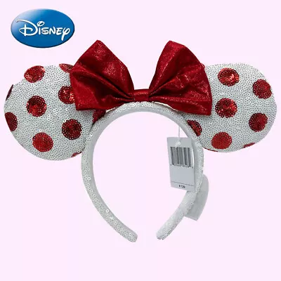 Mickey Mouse Ears Sequins Bow Disney- Party Headbands Girls Women Birthday Gift • $16.62