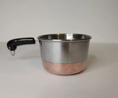 Vintage Copper Clad 1 Cup Measuring Sauce Pan Butter Warmer • $12