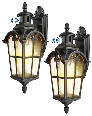 DEWENWILS 2-Pack Motion Sensor Outdoor Wall Lights Dusk To Dawn Exterior Lantern • $101.99