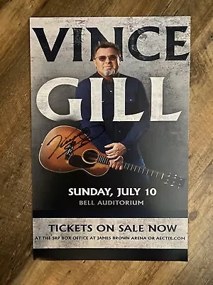 Vince Gill Autographed POSTER Eagles Amy Grant • $22