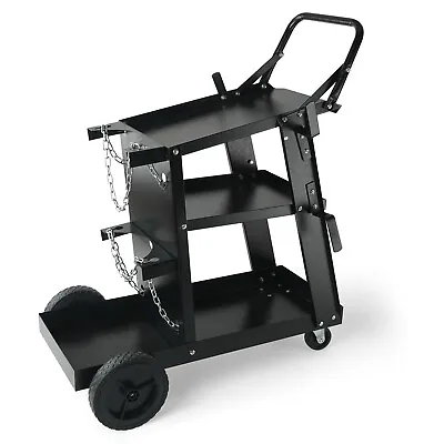 VEVOR Welding Cart 3-Tier 400 LBS Welder Welding Cart With 360° Swivel Wheels • $51.99