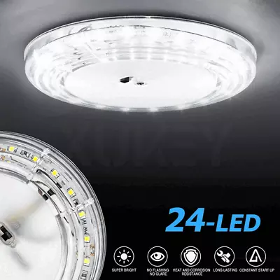 US RV LED 12v CEILING FIXTURE ROUND DOME READING LIGHT FOR CAMPER TRAILER MARINE • $9.99