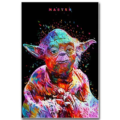 Yoda Star Wars Classic Movie Silk Posters Art Prints 12x18 24x36 Inch Home Decor • $4.74