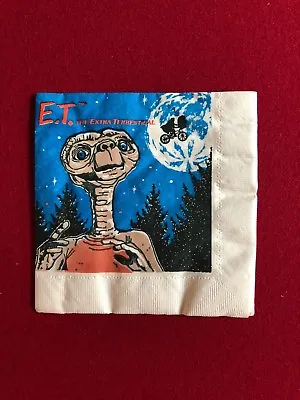 1982 E.T.  Un-Used  (7 ) Paper Napkin (Scarce) • $15
