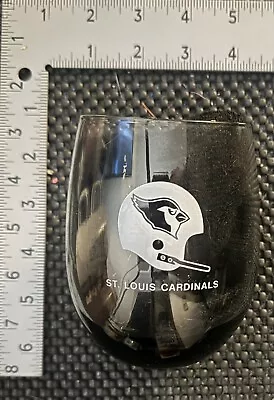 Vintage Retro 1970's NFL  ST. LOUIS CARDINALS FOOTBALL SMOKED 8OZ GLASS • $11